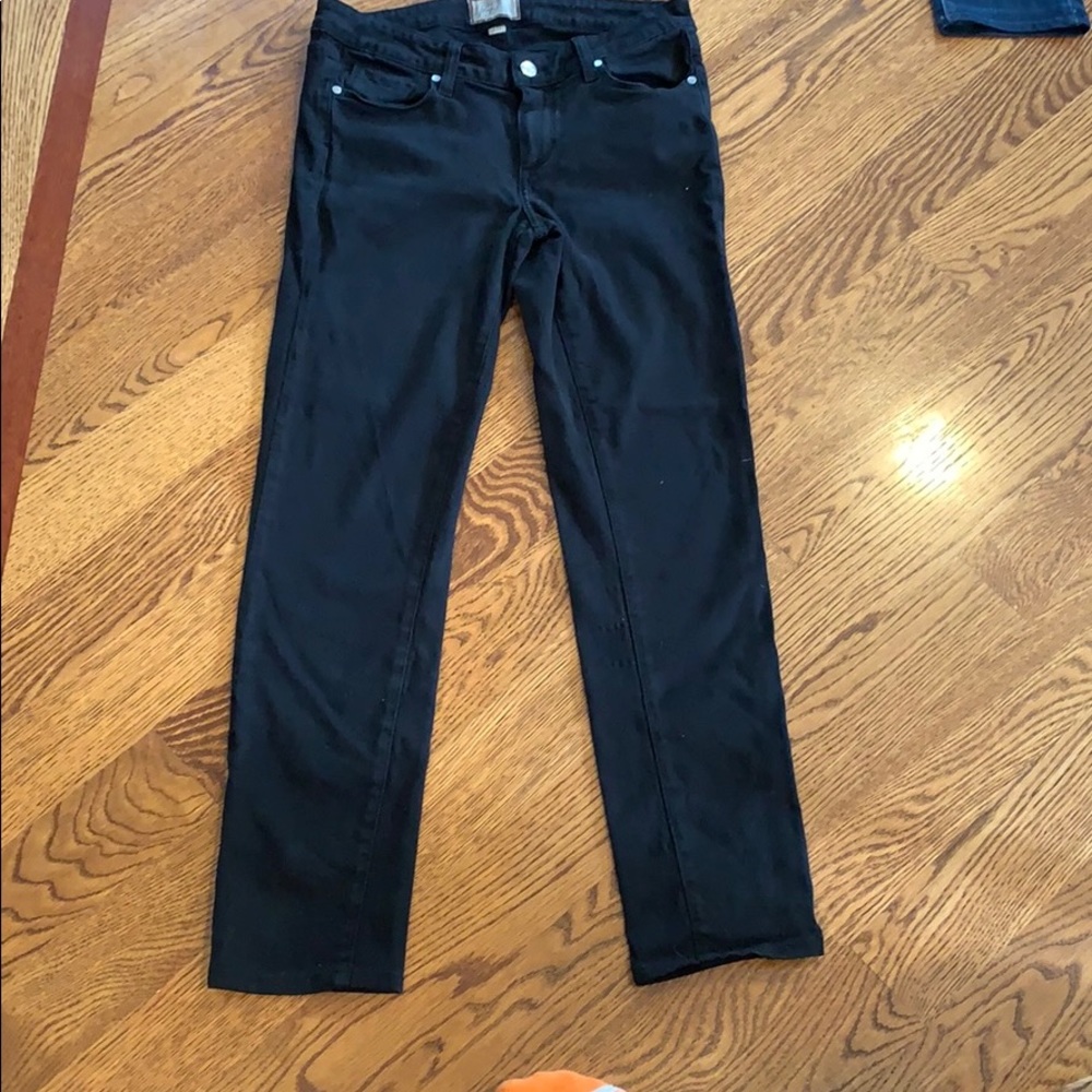 Paige Denim Peg Skinny Black Jeans